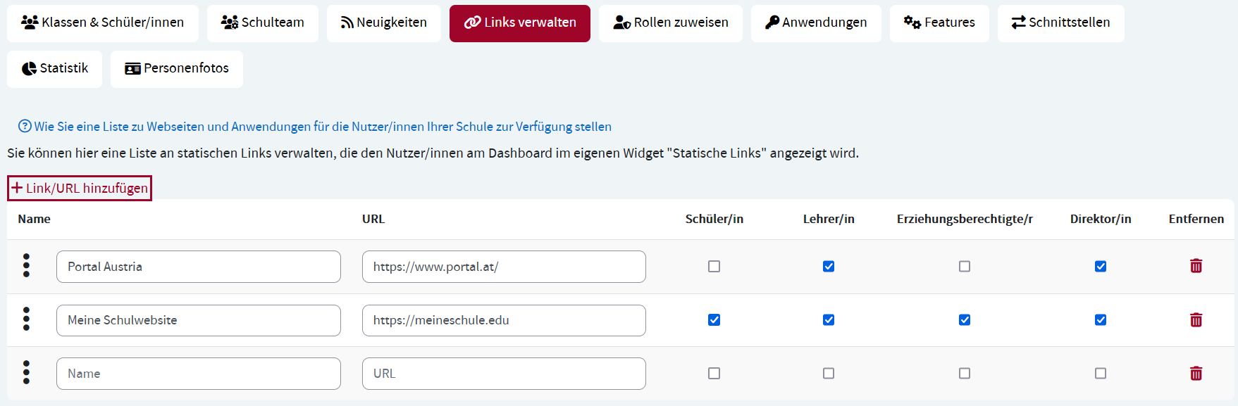 Link hinzufügen