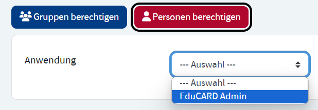 Anwendungen für einzelne Nutzer/innen freischalten