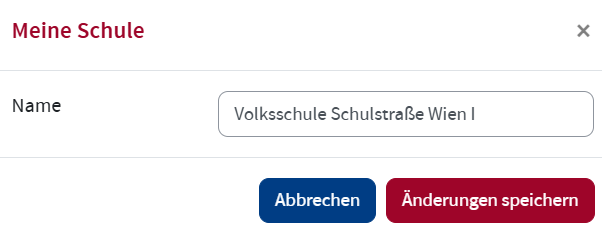 Edit school name