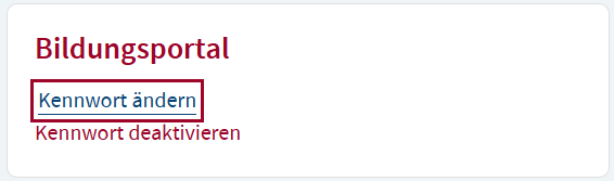 Kennwort ändern