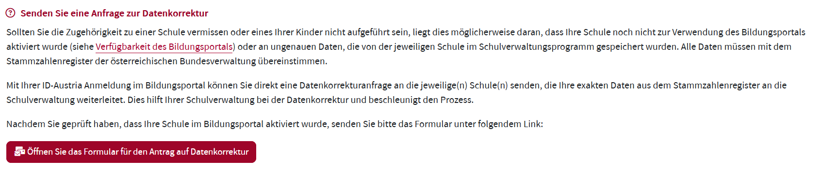 Datenkorrektur