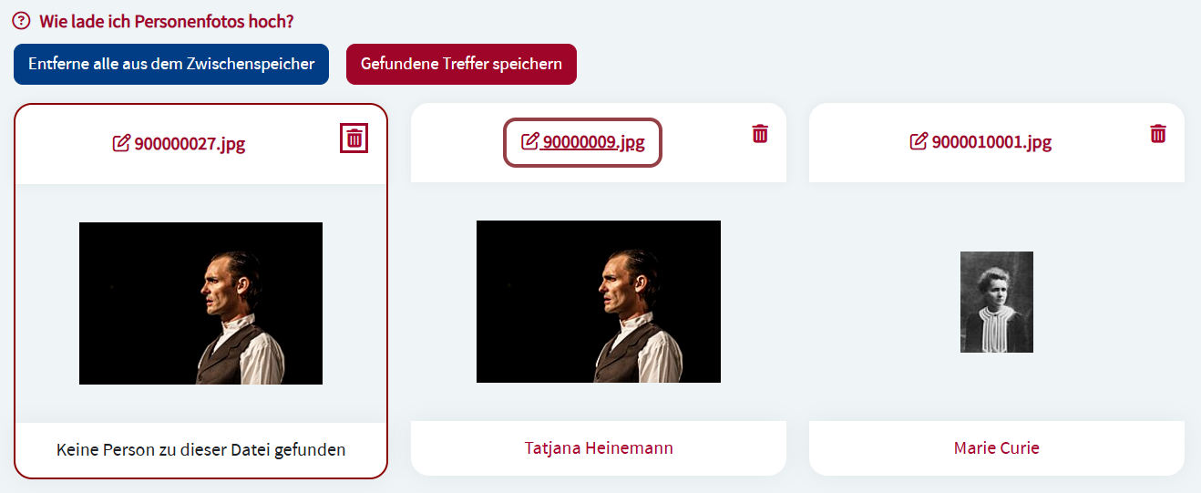falsche Zuordnungen