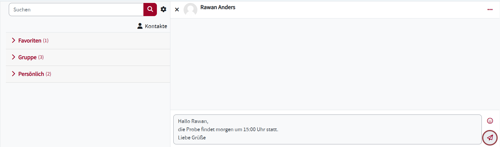 Mitteilung senden