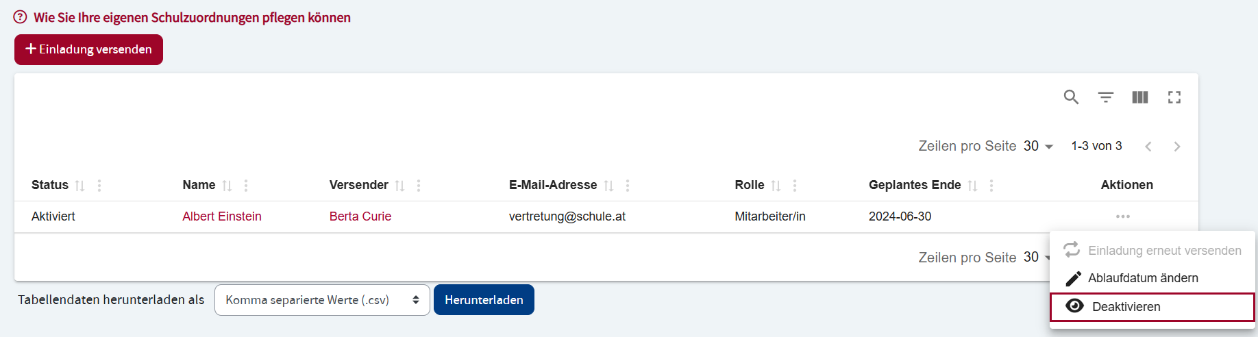 Remove affiliation
