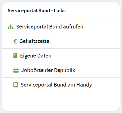 Serviceportal Bund - Links