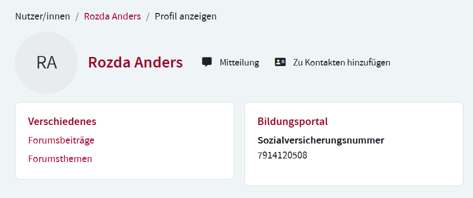 Sozialversicherungsnummer