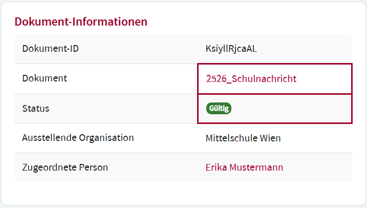 Dokument Information