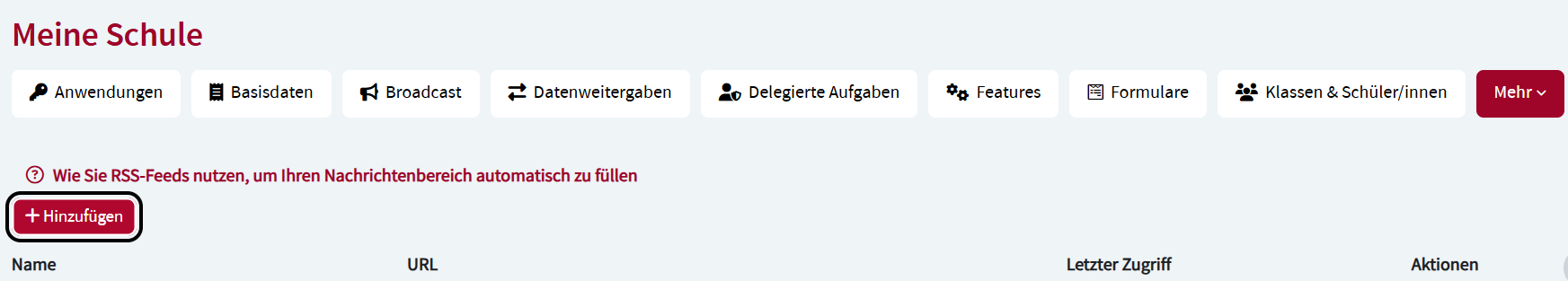 RSS Feed hinzufügen