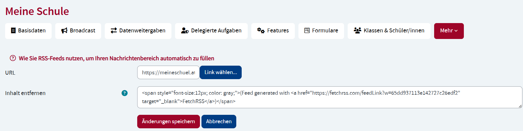 RSS Feed hinzufügen