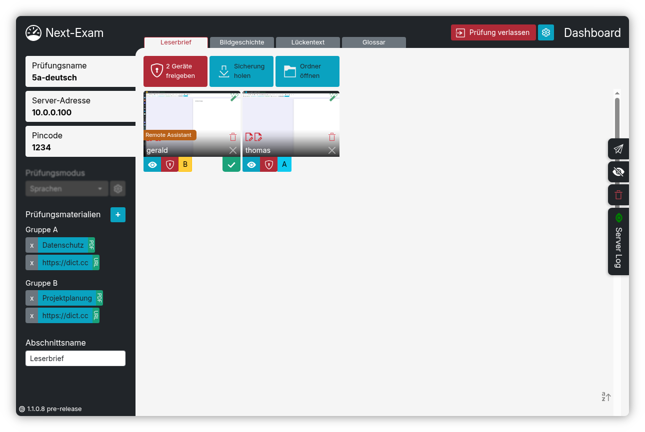 Teacher Dashboard