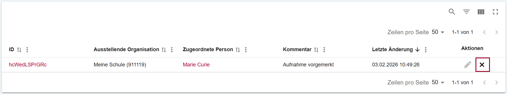 Markierung entfernen