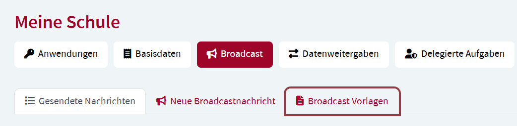 Broadcast Vorlagen