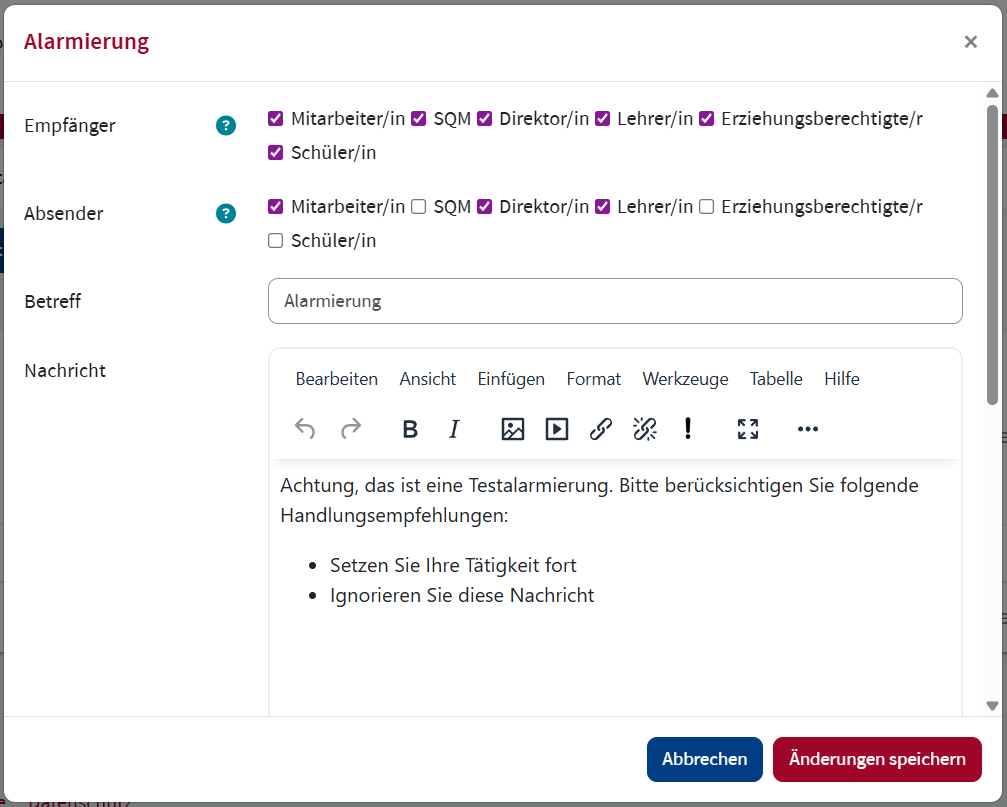 Vorlage bearbeiten
