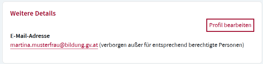 Profil bearbeiten