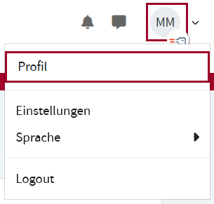 Profil Menü