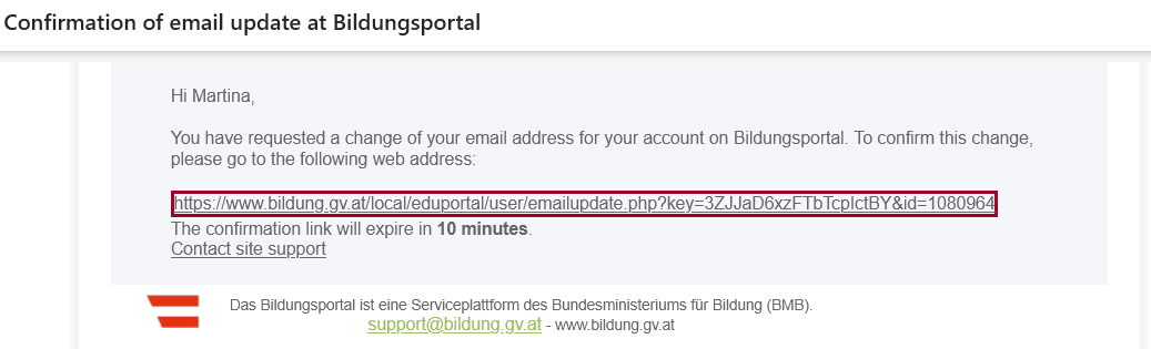 Bestätigungs-E-Mail
