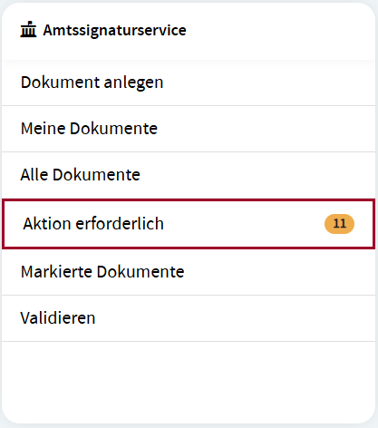 Aktion erforderlich