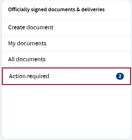 Action required