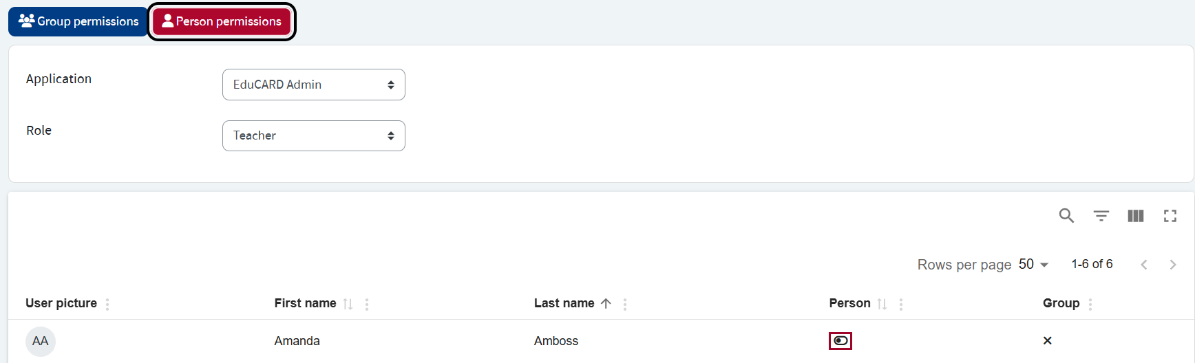 Enable applications for individual users