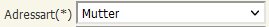 Example for address type Mother