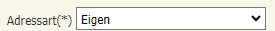 Specify address type